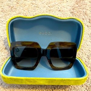 Gucci Glasses Used Brown with Black stripe